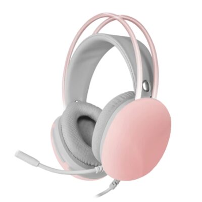 Auriculares mars gaming mh – glow jack 3.5mm rgb rosas