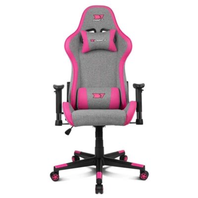 Silla gaming drift dr90 pro gris – rosa