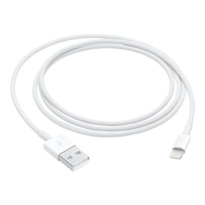Cable original apple iphone usb tipo a a lightning 1m – macho – macho – blanco