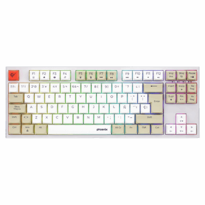 Teclado gaming royal pbt mecanico blanco
