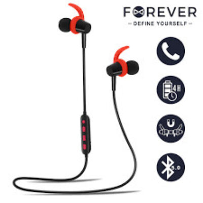 Auriculares bluetooth forever 4sport bsh – 400 red color rojo y negro