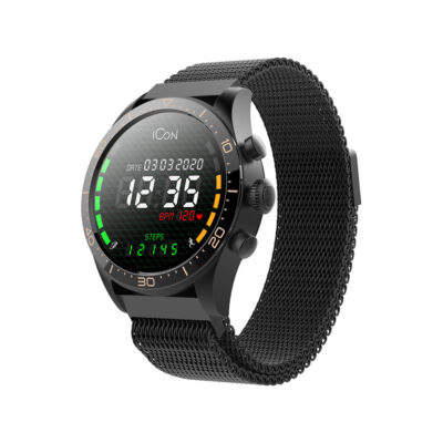 Reloj smartwatch forever amoled icon aw – 100 color negro