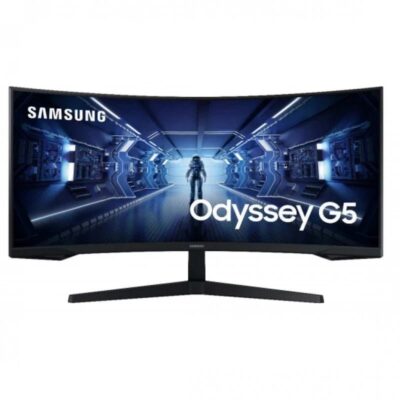 Monitor gaming led 34 pulgadas samsung odyssey g5 lc34g55twwpxen curvo – va – wqhd – dp – hdmi – 165hz – 1ms – vesa 75 x 75