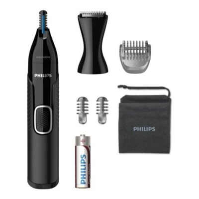 Cortapelo philips + naricero nt5650 – 16 negro 3 peines – cuchilla lavable – ducha – recortador – pila aa