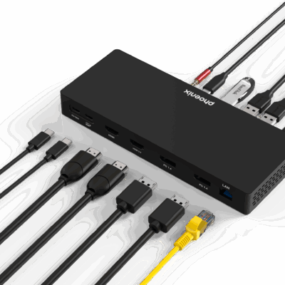 Hub phoenix tipo c docking statión 14 en 1 pd 100w para portátil