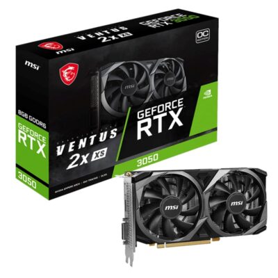Tarjeta grafica msi rtx 3050 ventus 2x xs 8gb oc gddr6 – 1 x dp – 1 x hdmi – 1 x dl – dvi – d – pci express