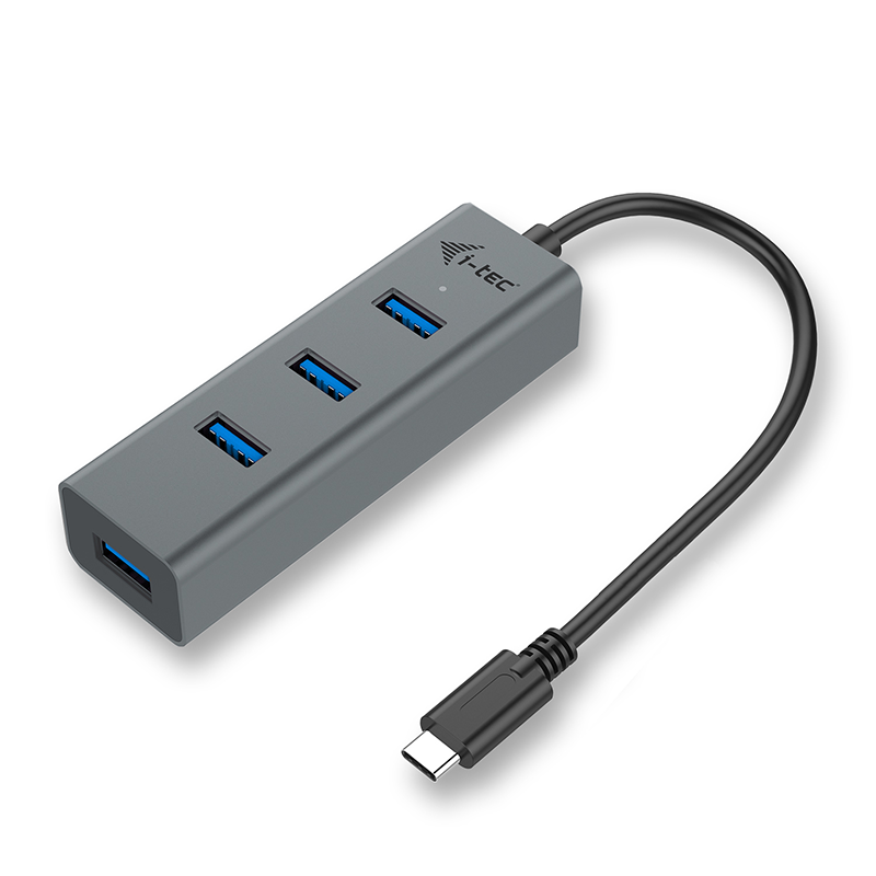 Hub i - tec usb - c con 4 puertos usb 3.0 con cable integrado 20cm