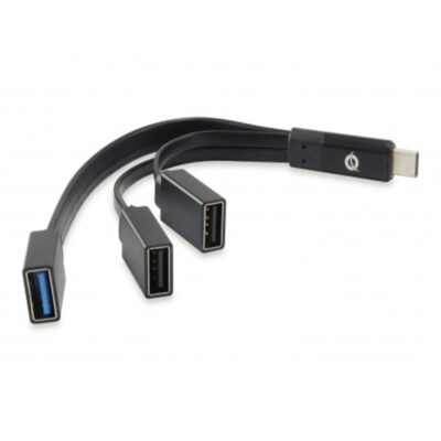 Hub usb tipo c conceptronic hubbies01b 1 x usb 3.0 – 2 x usb 2.0