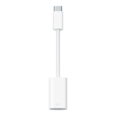 Adaptador lightning a usb tipo c apple macho – hembra blanco