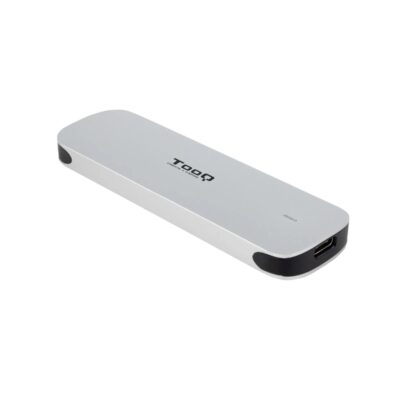 Carcasa disco duro tooq tqe – 2202s para ssd m.2 usb tipo c plata