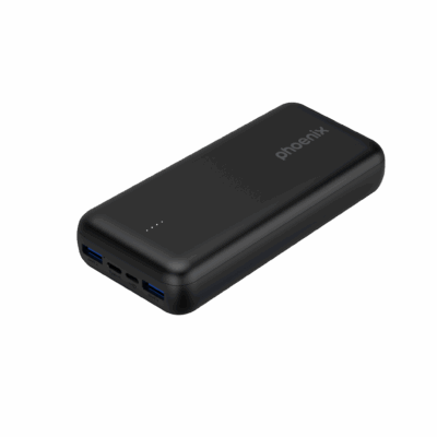 Phoenix powerbank batería externa 20000mah con 2 usb carga rapida y 1 usb tipo c pd