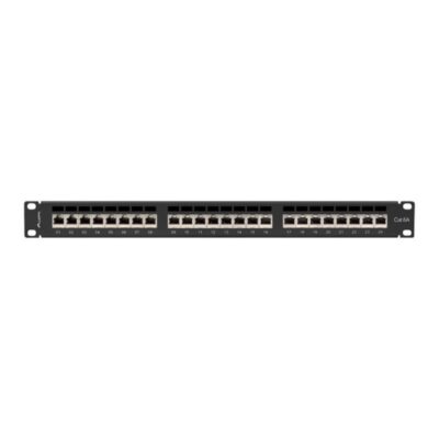 Patch panel lanberg 24 puertos 1u cat.6a ftp 19 pulgadas negro