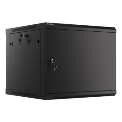 Armario lanberg mural rack 19 pulgadas 9u – 600×600 negro