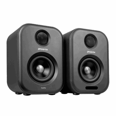 Altavoces de estudio phoenix sonika 50w con bluetooth jack usb para ordenador