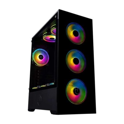 Caja ordenador gaming hiditec z20 – aura argb atx cristal templado negro