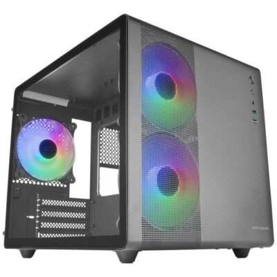 Caja ordenador mars gaming mc400 m – atx frgb cristal templado negro