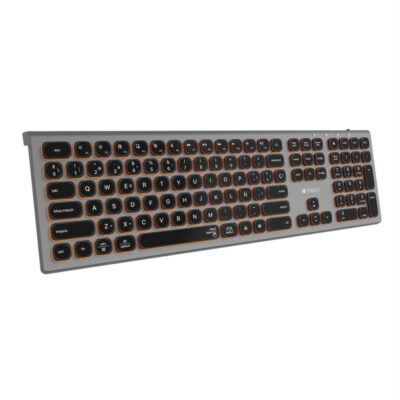 Teclado subblim master iluminado ext inalambrico gris – negro