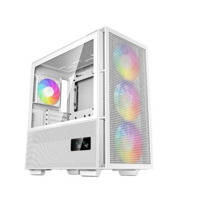 Caja ordenador gaming deepcool ch560 digital m – atx argb cristal templado blanco