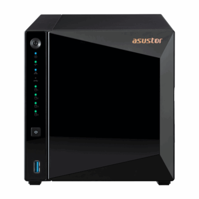 Servidor nas asustor tower 4 bay quad – core 1.4ghz 2gb ddr4 2.5gbe x1 usb3.2