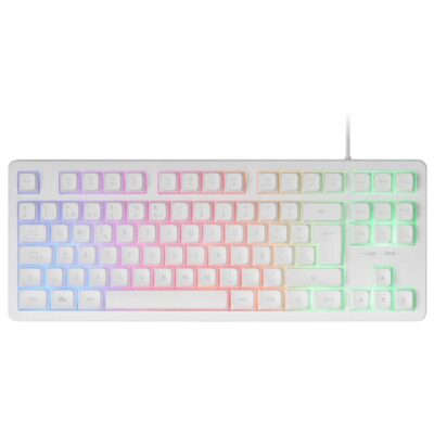 Teclador mars gaming mk023 tkl frgb usb 2.0 blanco
