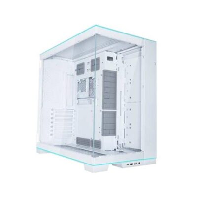 Caja ordenador gaming lian li e – atx o11d evo rgb cristal templado blanco