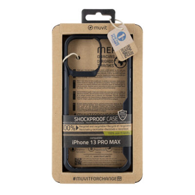 Funda muvit shockproof 2m para apple iphone 13 pro max transparente – negra