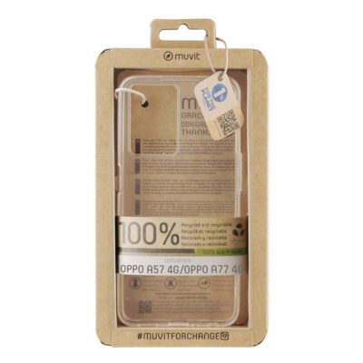 Funda muvit recycletek para oppo a57s 4g – a57 4g – a77 4g – a57e 4g – a77s 4g transparente