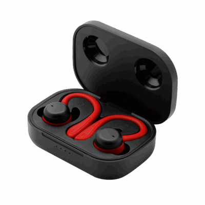 Auriculares deportivos phoenix spartan bluetooth 5.3 manos libres accesorios intercambiables detalles en rojo