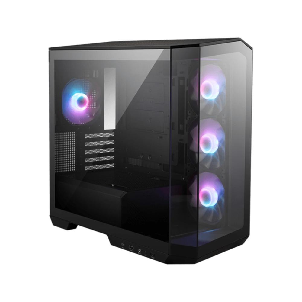 Caja ordenador gaming msi mag pano m100r pz micro atx rgb cristal templado black