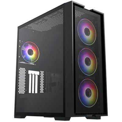 Caja ordenador gaming hiditec e – atx h2 air argb cristal templado negro