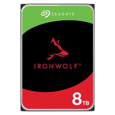Disco duro interno hdd seagate ironwolf nas st8000vn002 8tb 3.5 pulgadas 5400rpm – 256mb – sata 6gb – s