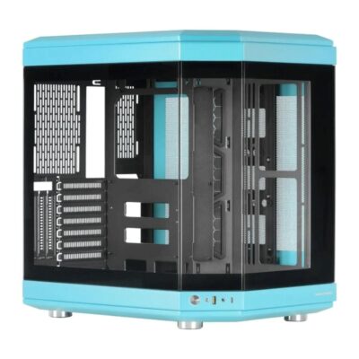 Caja ordenador mars gaming mc – 3t atx cristal templado azul