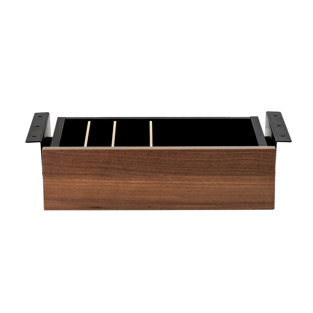 Cajon phoenix para escritorio artisan combinación negro y madera nogal