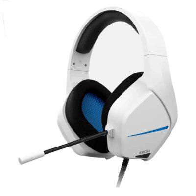 Auriculares gaming krom kopa move jack 3.5mm blanco – azul