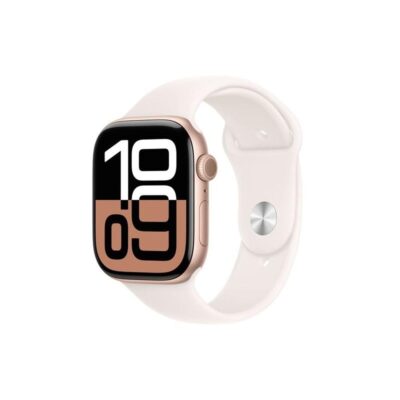 Smartwatch apple watch series 10 gps 46mm rose gold case light blush sport band m – l