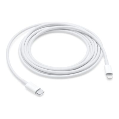Cable usb tipo c a lightning apple 2m – macho – macho – blanco