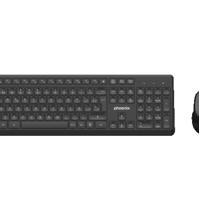 Phoenix combo teclado multimedia + ratón inalámbrico con receptor usb 1600dpi