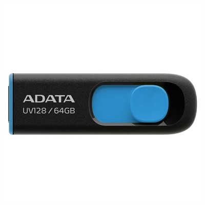 Memoria usb 3.2 adata uv128 64gb negro – azul