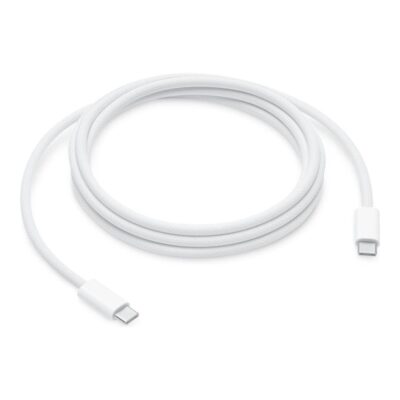 Cable usb tipo c apple 2m – macho – macho – blanco