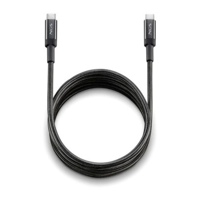 Cable usb tipo c ngs knot 100w – 2 2m – macho – macho – negro
