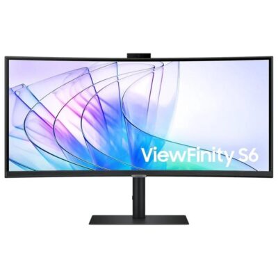Monitor samsung 34 pulgadas viewfinity s6 ls34c652vauxen – webcam – uwqhd – curvo