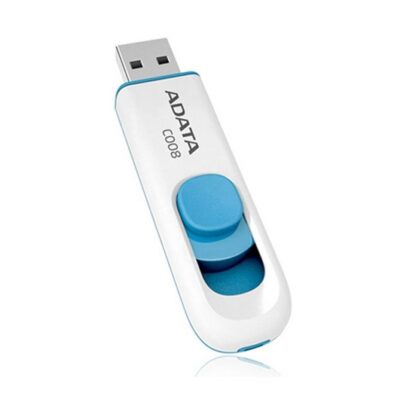 Memoria usb 2.0 adata c008 64gb blanco – azul
