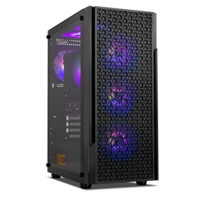 Caja ordenador gaming nox infinity beta airflow itx argb cristal templado negra