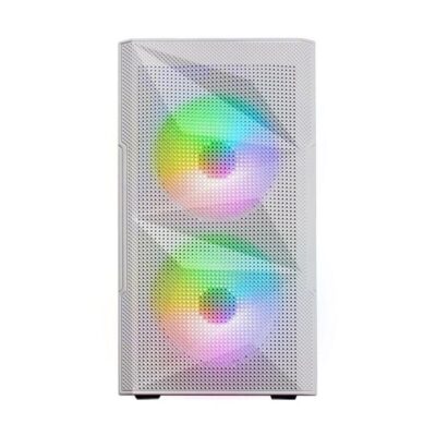 Caja ordenador mars gaming mc – me matx frgb cristal templado blanco