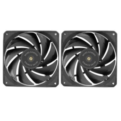 Ventilador caja mars gaming mf – nc 2 x 120mm negro
