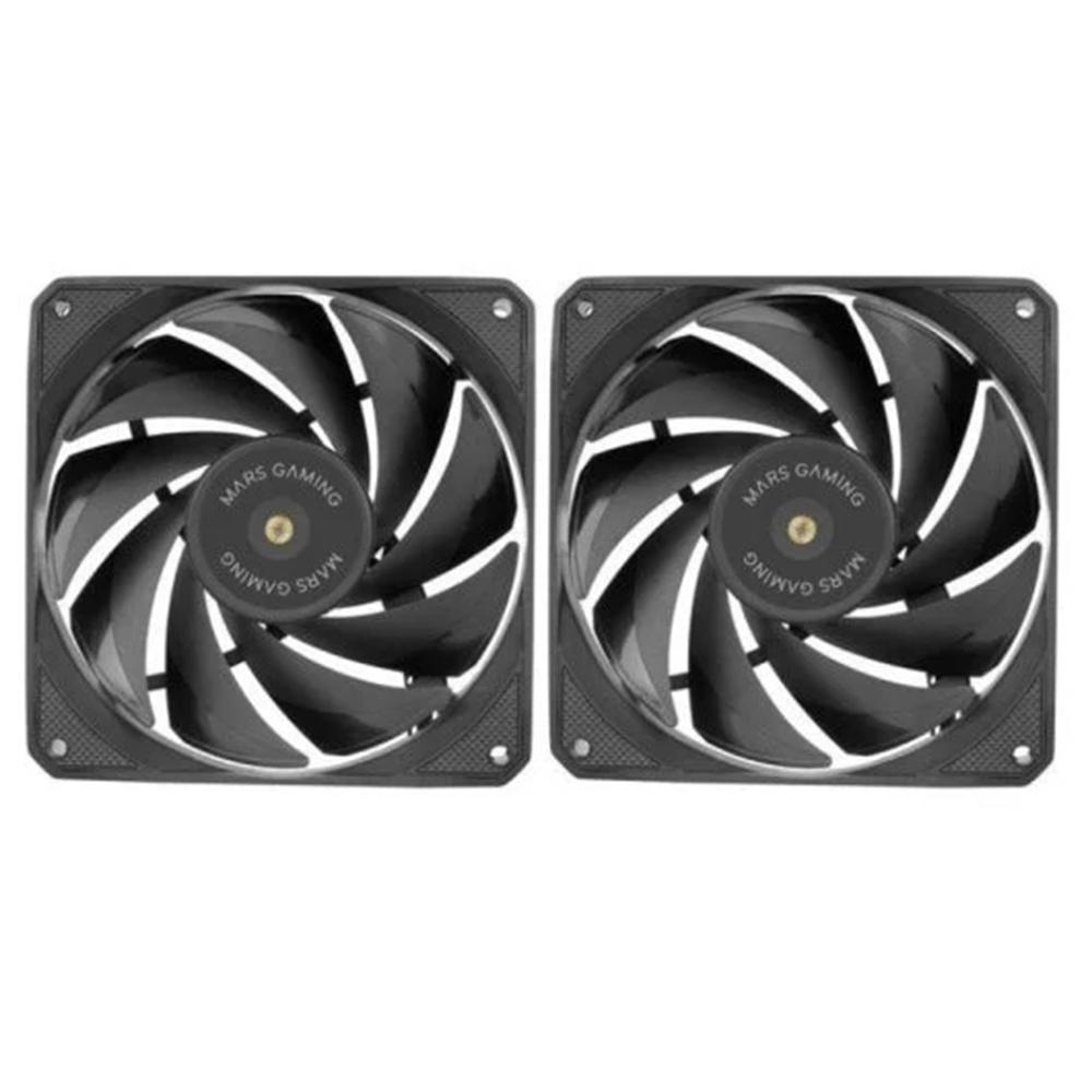Ventilador caja mars gaming mf - nc 2 x 120mm negro