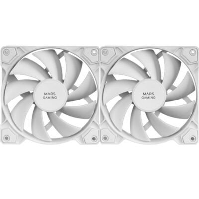 Ventilador mars gaming mfpwmx2w 2 x 120mm blanco