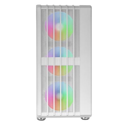 Caja ordenador mars gaming mcvault atx argb cristal templado blanco