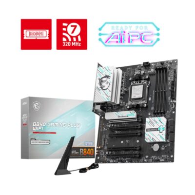 Placa base msi b840 gaming plus am5 wifi atx – 4x ddr5 – 3x usb 3.2 – 1x usb tipo c
