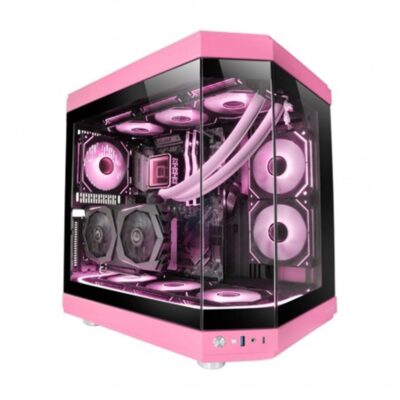 Caja ordenador mars gaming mc – 3t atx cristal templado rosa